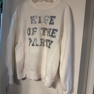 Judith March White and Silver Wife of the Party Sweater